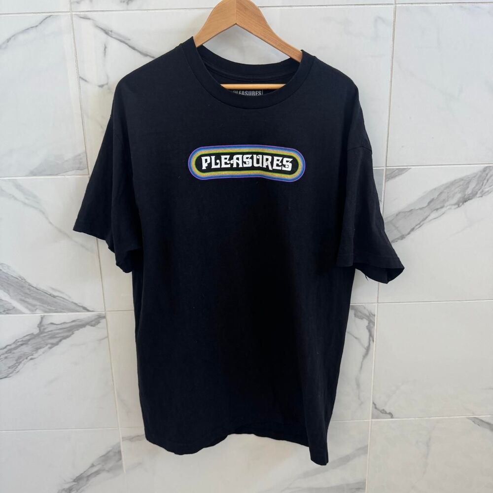 Pleasures Now black graphic tee - XL - 100% cotton rainbow graphic